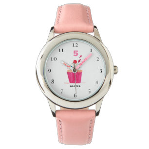 Montre 5e anniversaire 5 ans fille jolie Cupcake