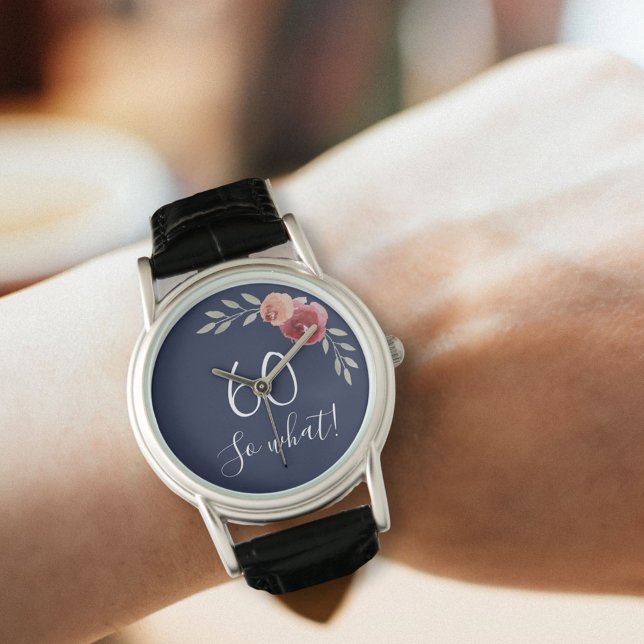 Montre 60 alors quelle aquarelle Rose Floral 60e annivers (Créateur téléchargé)