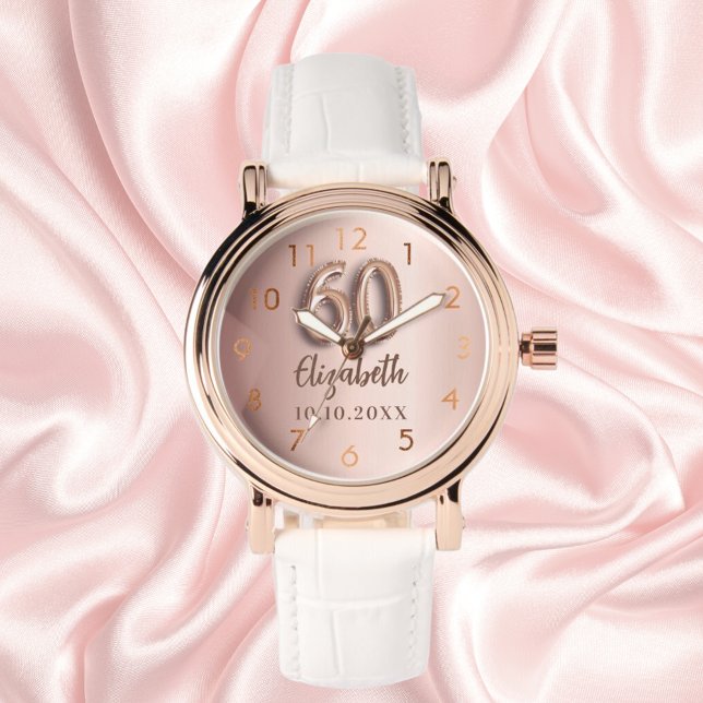 Montre 60e anniversaire rose nom or (Créateur téléchargé)