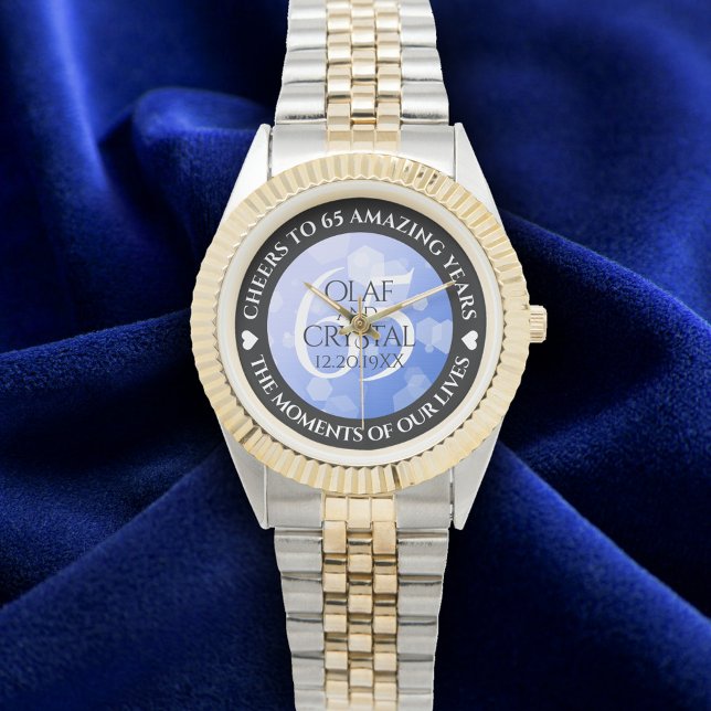 Montre 65e anniversaire de l'élégant Mariage Blue Sapphir (Elegant 65th Blue Sapphire Wedding Anniversary Wristwatch Cover Photo)