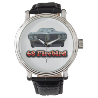 Montre 68 Firebird Vintage Leather Strap Watch
