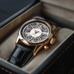 Montre 6 Photo Collage personnalisé<br><div class="desc">Affichez vos photos préférées sur cette belle montre personnalisée. Ajoutez le texte personnalisé d'un modèle ou d'un cadeau pour votre conjoint,  vos grands-parents,  votre grand-père,  etc.</div>