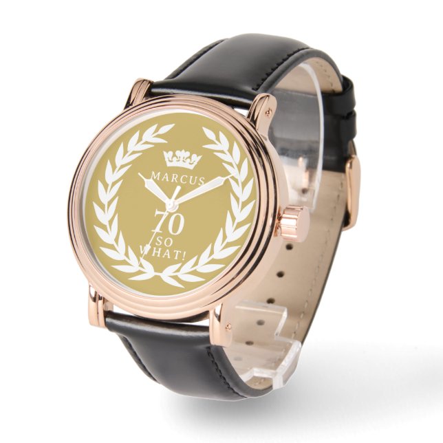 Montre 70 Alors, quel drôle Laurel Wreath Crown 70e anniv (Angle)