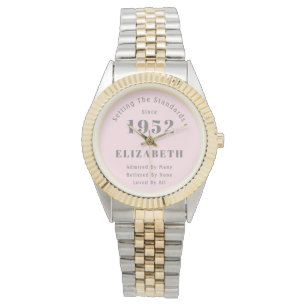 Montre 70e anniversaire 1952 Elégante fille rose Grey
