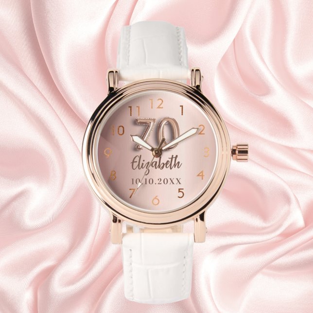 Montre 70e anniversaire rose nom or (Créateur téléchargé)