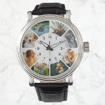 Montre 8 photos arrondies personnalisées Montre-poignet<br><div class="desc">Montre poignet avec photos arrondies changeantes. Idéal pour la famille de donner comme un cadeau.</div>