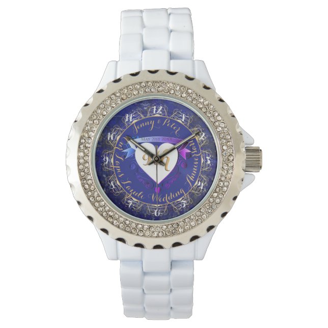 Montre 9e anniversaire du Mariage Lapis Lazuli Image Watc (devant)