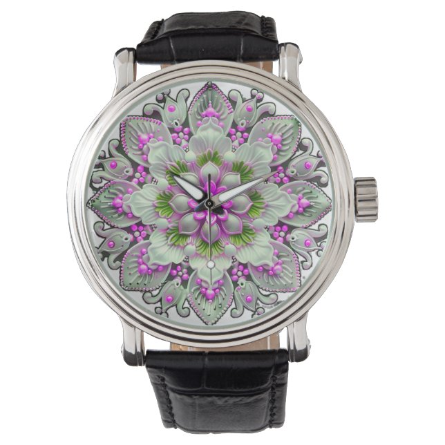 Montre à boucle de visage d'impression personnalis (devant)