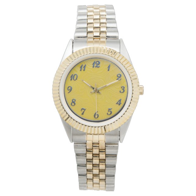 Montre à bracelet deux tons Cadran Citron (devant)