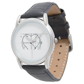 Montre à cœur minimaliste - Bracelet en ligne géom