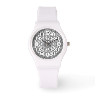 Montre à face d'horloge ornementale vintage Élég