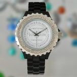 Montre À l'occasion de notre 5e anniversaire de Mariage<br><div class="desc">Montre-cadeau pour femme à l'occasion d'un 5e anniversaire de mariage. Montre spéciale avec inscription. Cadeau du 5e anniversaire de mariage. Watch a l'inscription plus le message "With Love". Aussi le nom de chaque partenaire. Face de montre blanche.</div>