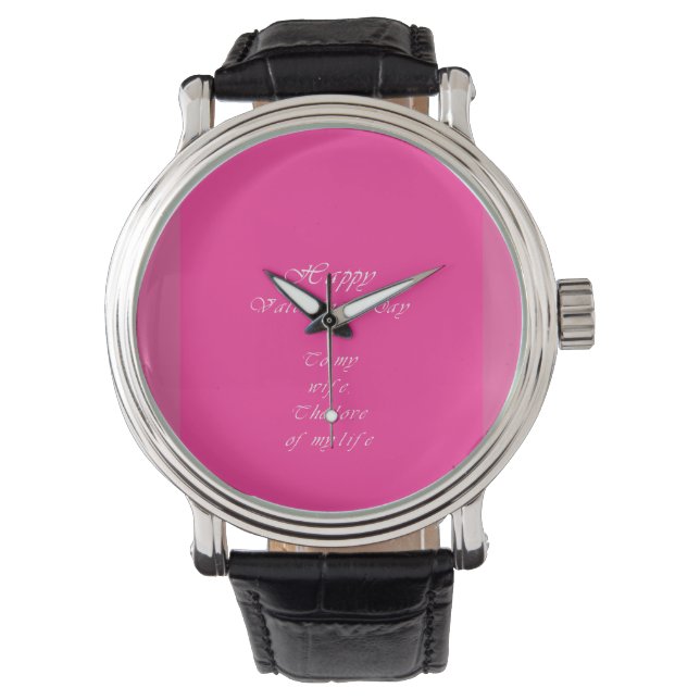 Montre à mon épouse valentine poème (devant)