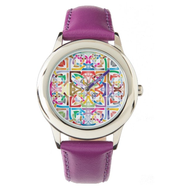montre à noeud céleste multicolore (devant)
