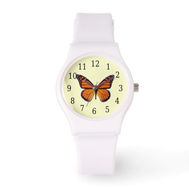 Montre à papillon orange (Recto)