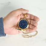 Montre à poche bleu classique<br><div class="desc">Le design est d'art original.</div>