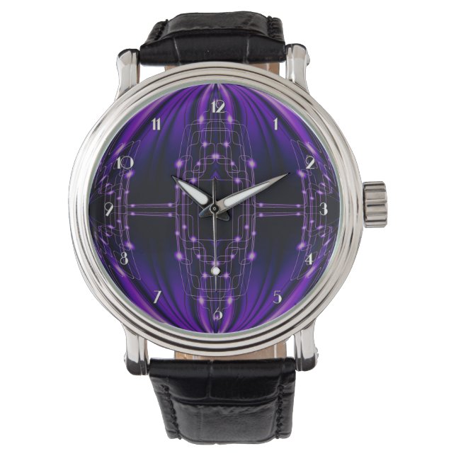 Montre à poignet de technologie de lumière violett (devant)