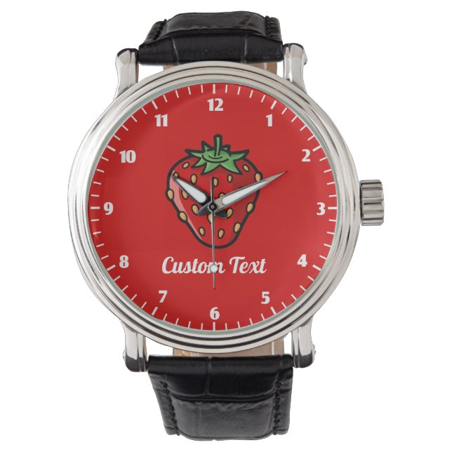Montre à poignet d'icône fraise (devant)
