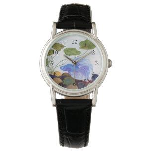 Montre à poignets bleu Betta Fish