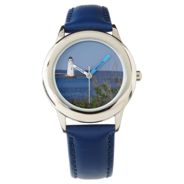 Montre à thème aquatique - Phare avec Bande Bleue (devant)