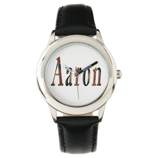 Montre Aaron Boys Nom Logo, (devant)