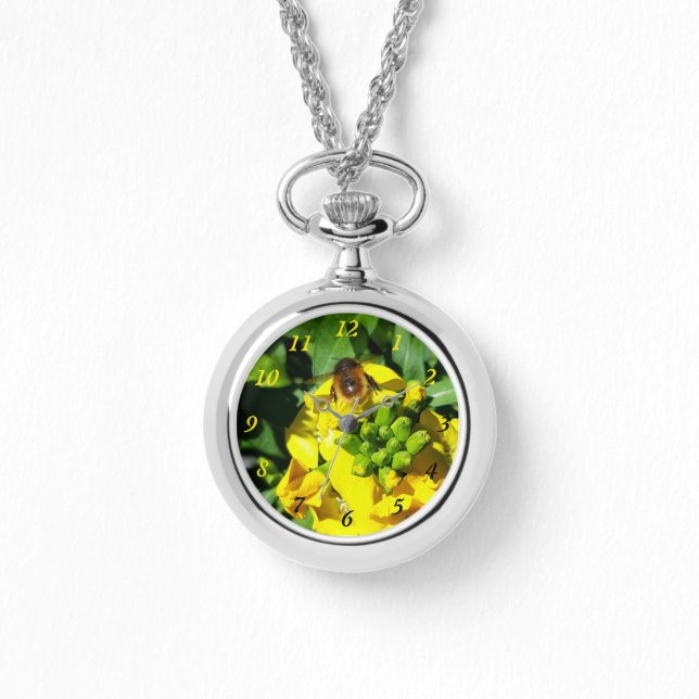 Montre Abeille sur Fleurs Jaunes (Recto)