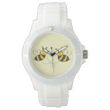 Abeilles de miel avec coeur sportif