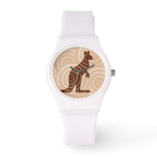 Montre Aboriginal kangaroo dot painting