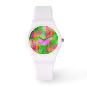 Montre Abrégé sur lumière du soleil peint jaune, rose