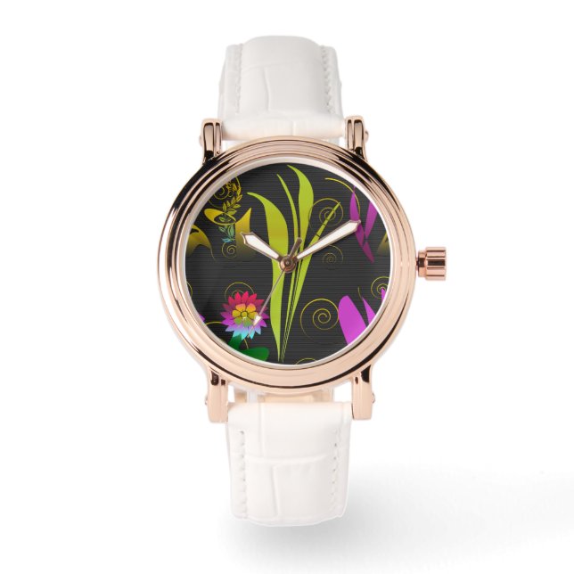 Montre Abstract Floral with Spirals 1 (Recto)