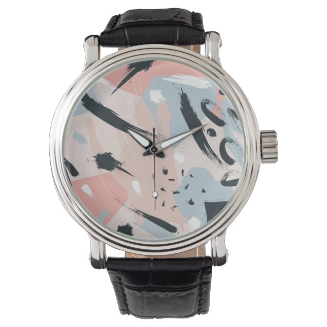 Montre abstraction pastel (devant)