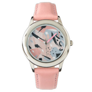 Montre abstraction pastel