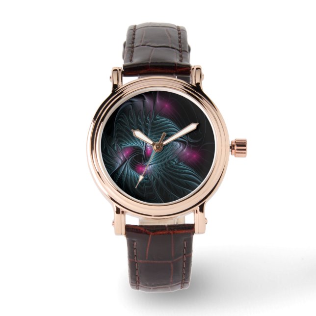 Montre Abstrait Imaginaire coloré fractal (Recto)