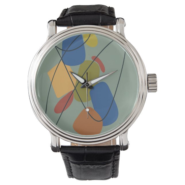 Montre Abstrait moderne du milieu du siècle (devant)