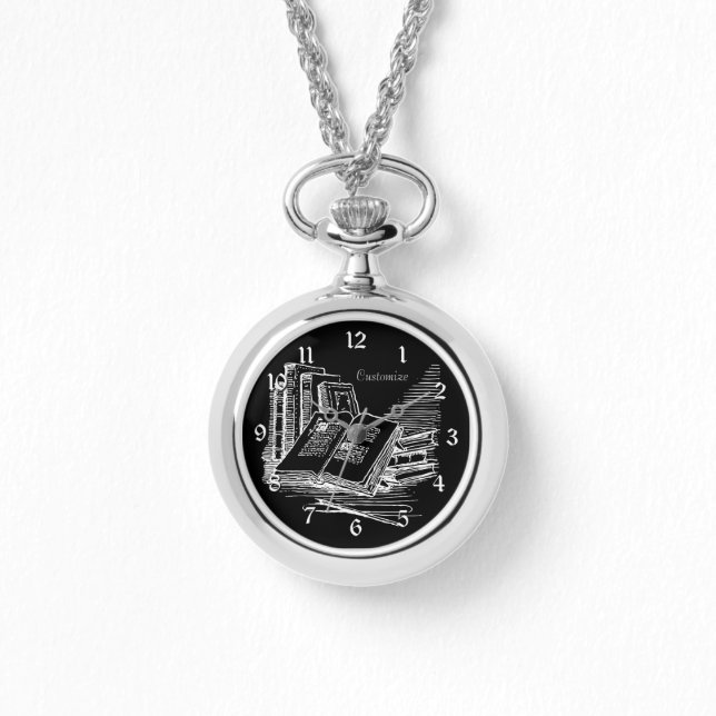 Montre Académies personnalisées en noir et blanc (Recto)