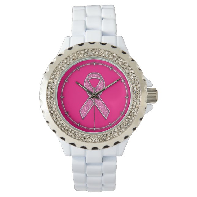 Montre Accent Chrome Parties scintillant Style rose Ruban (devant)
