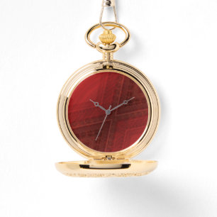 Montre Acceptation   Motif de Boho Eclectique Rouge