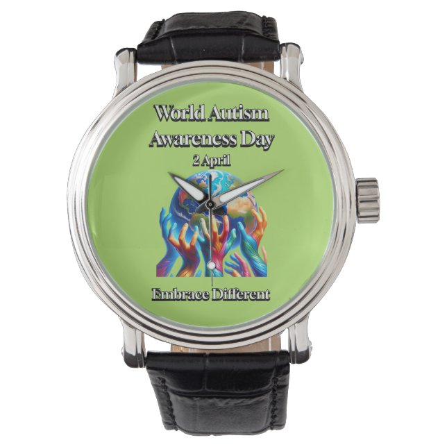 Montre Acceptez Différent. Journée mondiale de la Sensibi (devant)