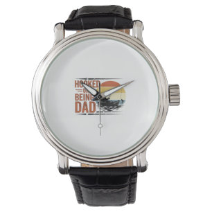 Montre Accro à être papa Design de chemise de pêche vinta