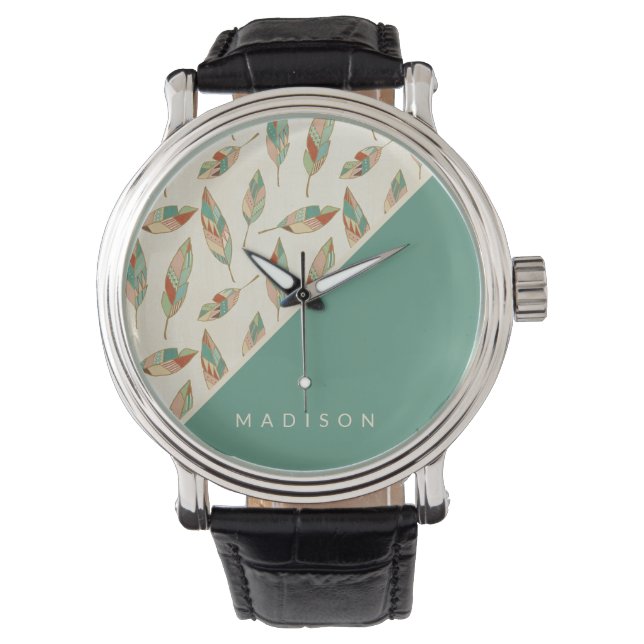 Montre Add Your | Geometric Feather (devant)