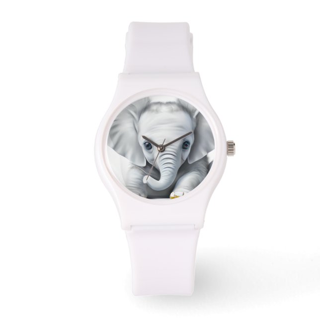 Montre adorable Grey Baby Elephant (Recto)