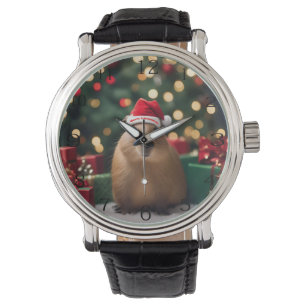 Montre Adorable Noël Capybara,