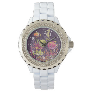 Montre Adorables Océan Créatures Violet