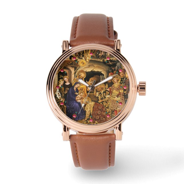 Montre ADORATION DE MAGI Gentile Da Fabriano, Noël (Recto)