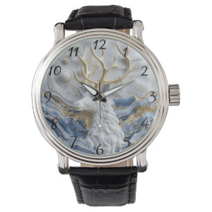 Montre Affichage de magie de renne de vacances