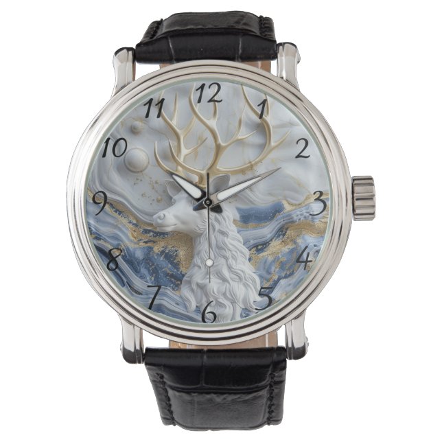 Montre Affichage de magie de renne de vacances (devant)