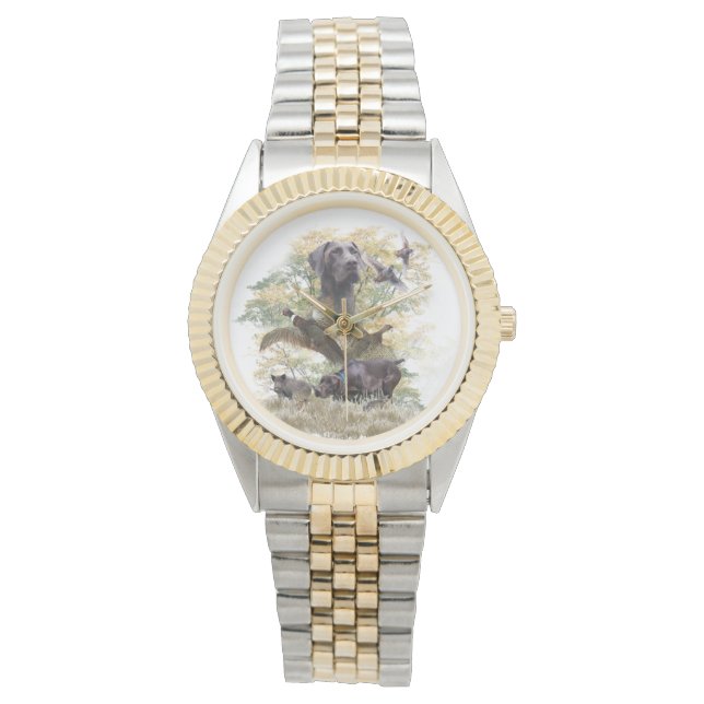 Montre Affichage des pointeurs à cheveux courts allemands (devant)