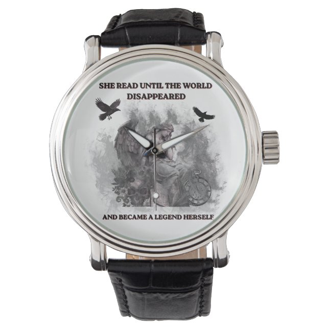Montre Affiche de citation de lecture gothique Dark Acade (devant)