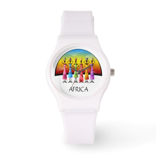 Montre africaine colorée (Recto)