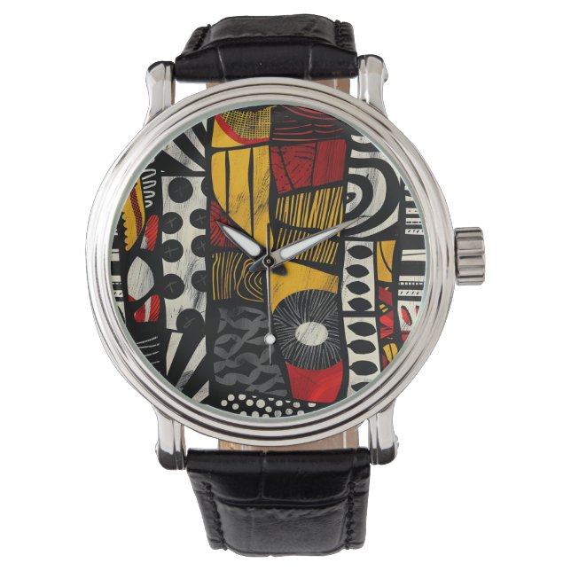 Montre African Tribal Motif Watch (devant)